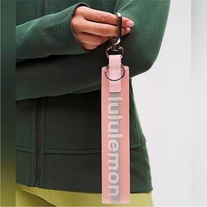 lululemon athletica Pink Logo Key Wristlet Strap